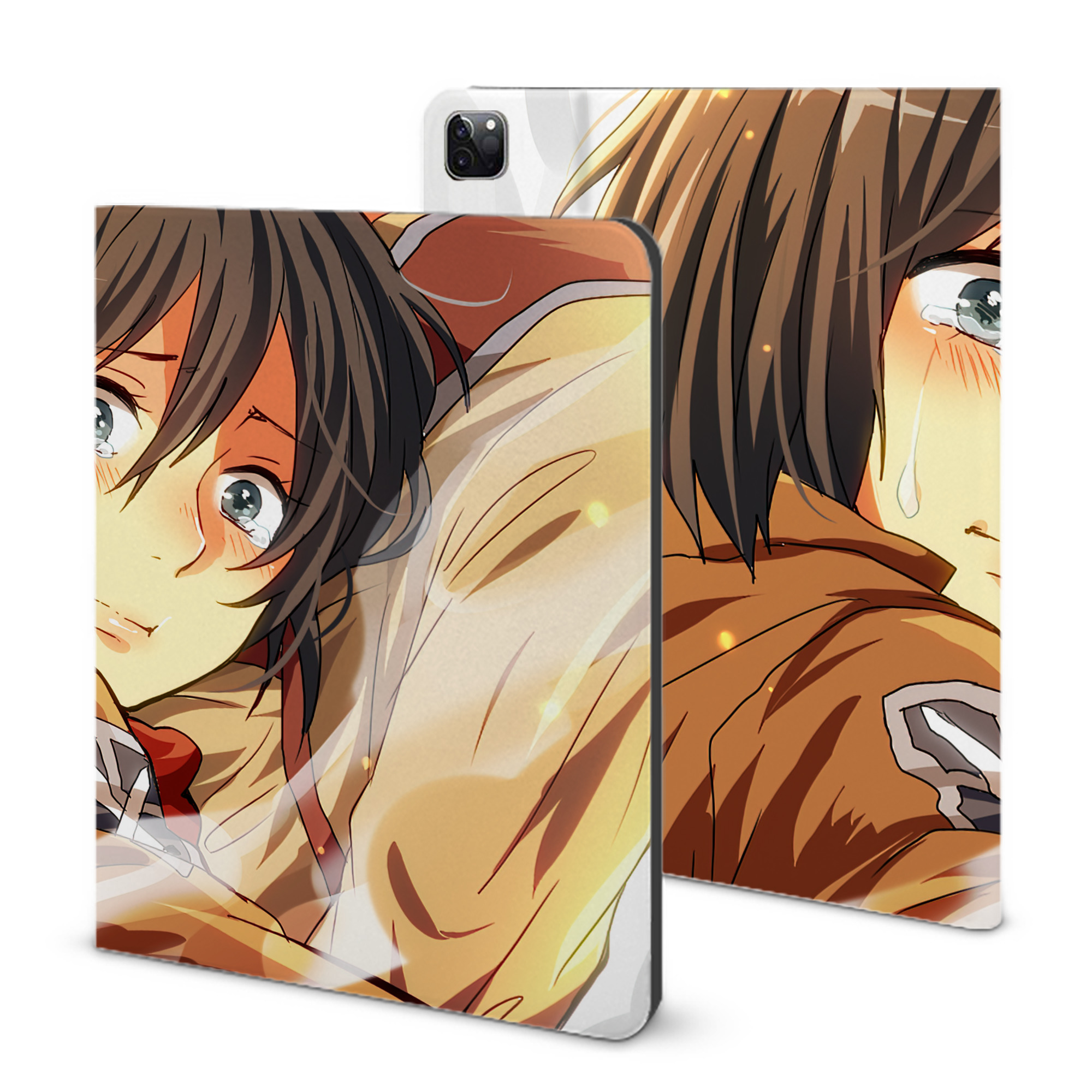 （画像用） 進撃の巨人 Attack on Titan IPad ケース ブック型 PUレザー TPU 耐衝撃 軽量 薄型 ペン収納なし 全面保護 IPad 各モデル対応